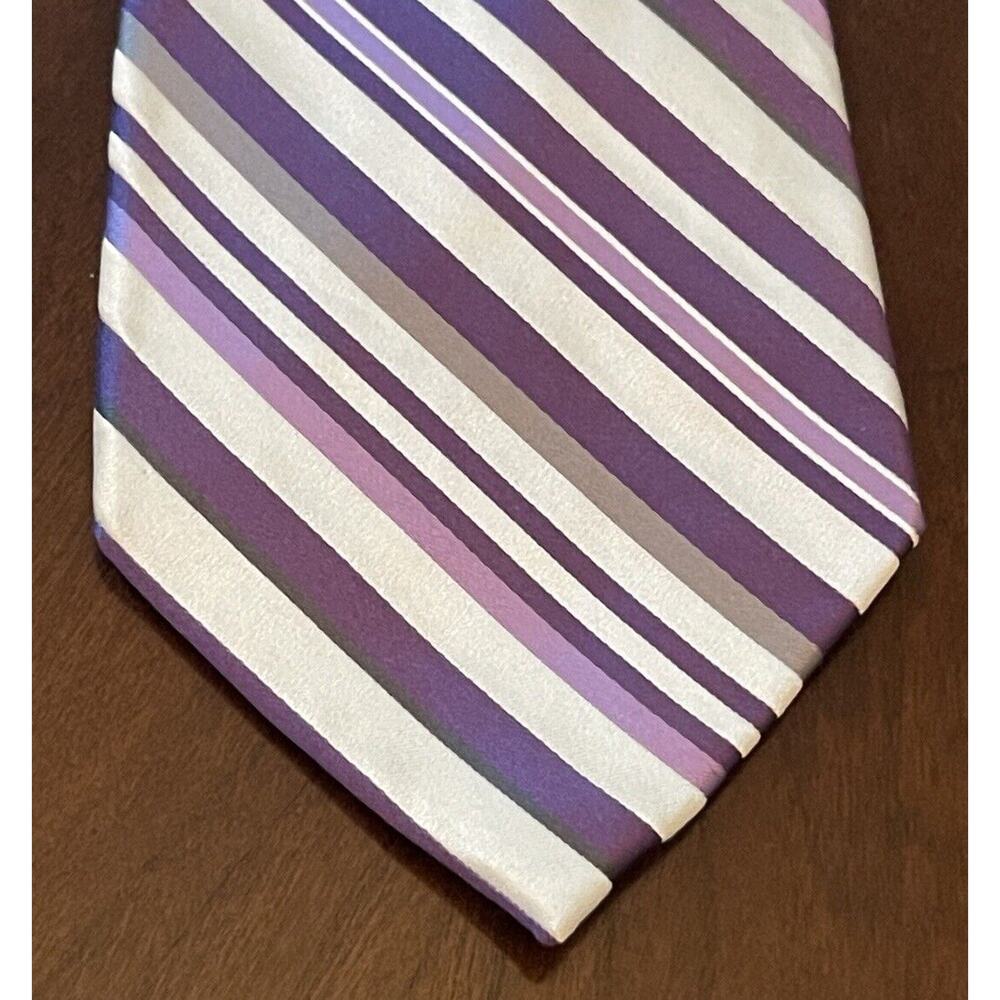 Express Design Studio Purple 100% Silk Men’s Neck Tie Made In China